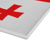Glasschneider mit georgischer Flagge Schneidebrett (Ecke)