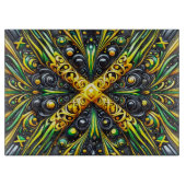 Glasschneider mit jamaikanischen Farben Schneidebrett (Vorderseite)