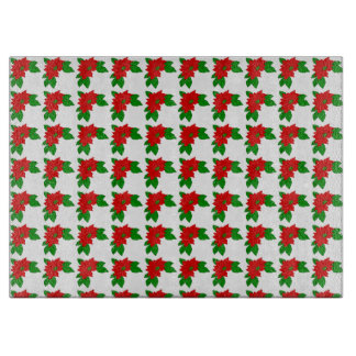 Glasschneider Poinsettias Schneidebrett