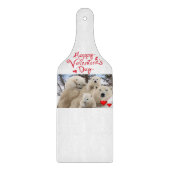 Glasschneider Valentinstag Eisbären Schneidebrett (Vorderseite)