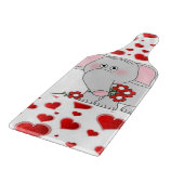 Glasschneider Valentinstag Elefant Schneidebrett (Ecke)
