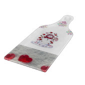 Glasschneider Valentinstag Schneemann Schneidebrett (Ecke)