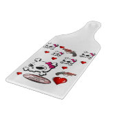 Glasschneider Valentintagskull Schneidebrett (Ecke)