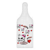Glasschneider Valentintagskull Schneidebrett (Vorderseite)