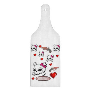 Glasschneider Valentintagskull Schneidebrett