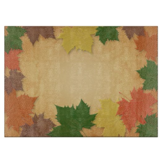 Glasschneidplatte für den Herbst Schneidebrett (Vorderseite)