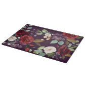 Glasschneidplatte Lila Rose Goldener Flo Schneidebrett (Ecke)