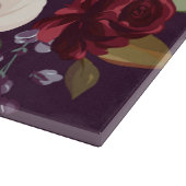 Glasschneidplatte Lila Rose Goldener Flo Schneidebrett (Ecke)