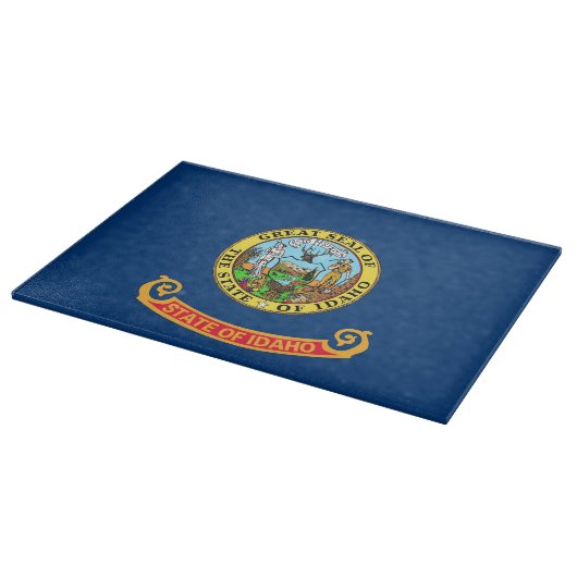 Glasschneidplatte mit Flag Idaho Staat, USA Schneidebrett (Ecke)