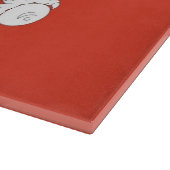 Glasschneidplatte mit Flagge Bhutans Schneidebrett (Ecke)