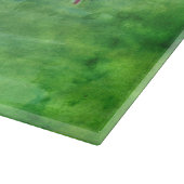 Glasschnitt rosa Flamingos Schneidebrett (Ecke)