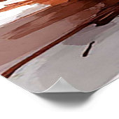 Glasschüssel mit Schokolade und Mango-Eiscreme Poster (Ecke)