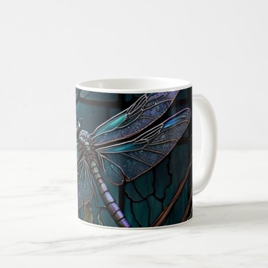 Glassdrachenduschvorhang Kaffeetasse (VorderseiteRechts)