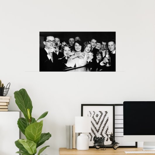 GLASSEN HOCH BEI SPEAKEASY c. 1929 Poster (Heimbüro)