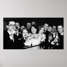 GLASSEN HOCH BEI SPEAKEASY c. 1929 Poster
