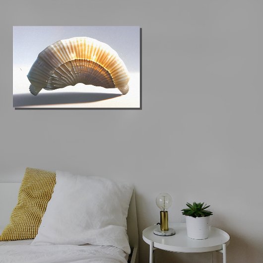 Glassende Dekoration der Seashell Wall Art Coastal Leinwanddruck