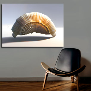 Glassende Dekoration der Seashell Wall Art Coastal Leinwanddruck