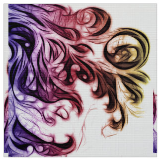 Glassende, farbige Umfärbung der Blume Stoff