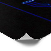 Glassende Grafikplatine Poster (Ecke)