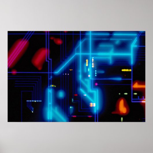 Glassende Grafikplatine Poster (Vorne)