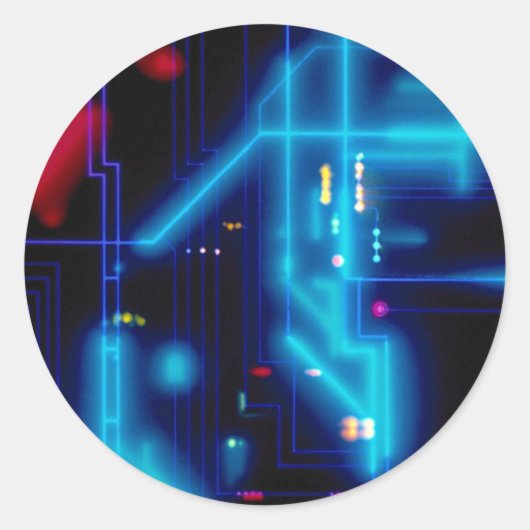 Glassende Grafikplatine Runder Aufkleber (Vorderseite)