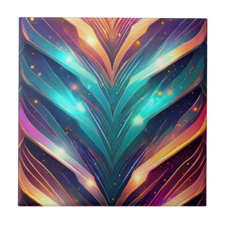 Glassende Zickzack Nummer vier Fliese