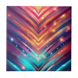 Glassende Zickzack Nummer zwei Fliese