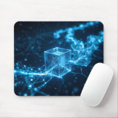 Glassender Blockchain-Pfad Mousepad (Mit Mouse)