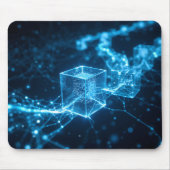 Glassender Blockchain-Pfad Mousepad (Vorne)