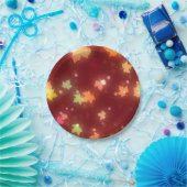 Glasser Fall farbenfrohe Ahornblattbraun Orange Pappteller (Party)