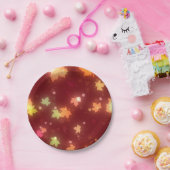 Glasser Fall farbenfrohe Ahornblattbraun Orange Pappteller (Party)