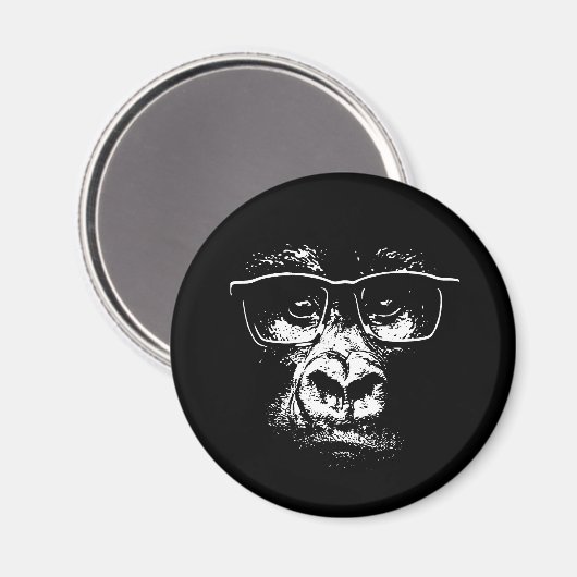 Glasses Gorilla Magnet (Vorderseite/Rückseite)