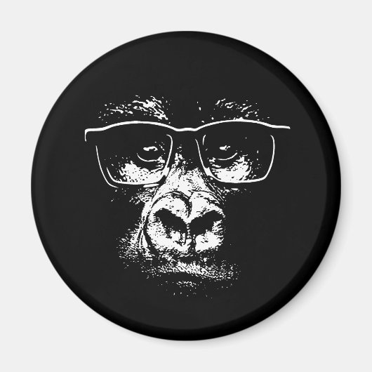 Glasses Gorilla Magnet (Vorne)