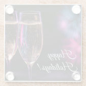 glasses of champagne for New Year's Glasuntersetzer (Rückseite)