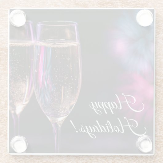 glasses of champagne for New Year's Glasuntersetzer (Rückseite)