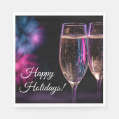 glasses of champagne for New Year's Serviette (Vorderseite)