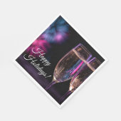 glasses of champagne for New Year's Serviette (Ecke)