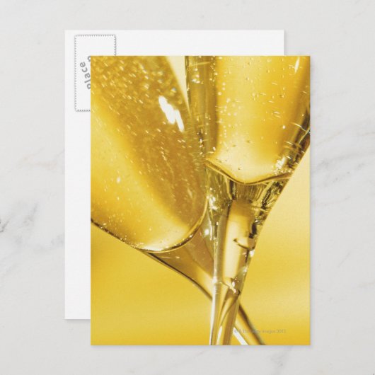 Glasses Of Champagne Postkarte (Vorne/Hinten)