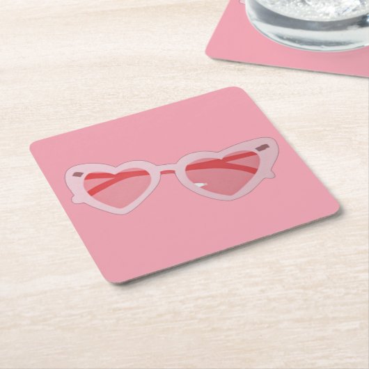 Glasses Rechteckiger Pappuntersetzer (angewinkelt)