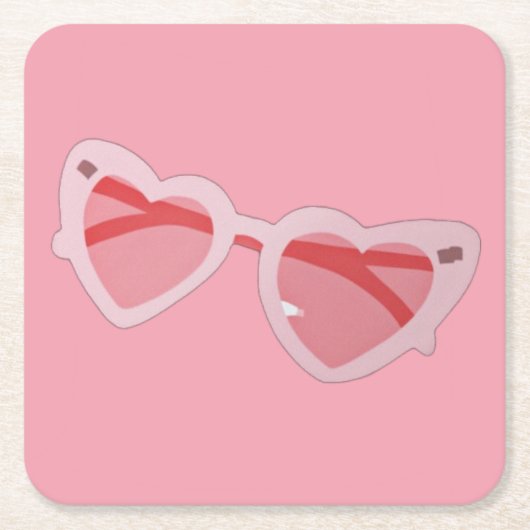 Glasses Rechteckiger Pappuntersetzer (Vorderseite)