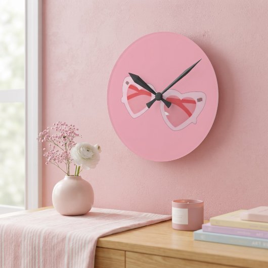 Glasses Runde Wanduhr