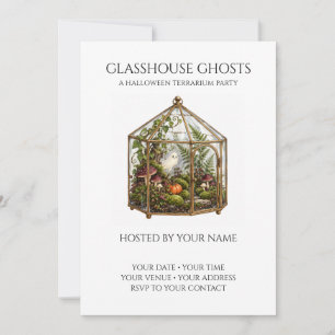 Glasshouse Geister Halloween-Terrarium-Party Einladung