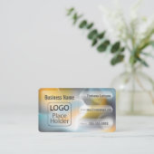 Glassmorphismus Planets Bold Business Card Visitenkarte (Stehend Vorderseite)