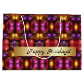 Glassornament-Muster Geschenktasche Große Geschenktüte (Rückseite)