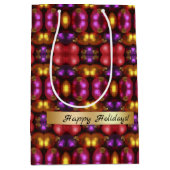 Glassornament-Muster Geschenktasche Mittlere Geschenktüte (Vorderseite)