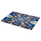 Glasspanplatte mit argentinischen Farben Schneidebrett (Ecke)