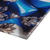 Glasspanplatte mit argentinischen Farben Schneidebrett (Ecke)