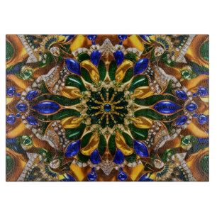 Glasspanplatte mit brasilianischen Farben Schneidebrett