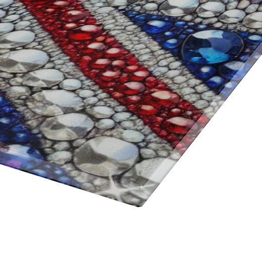 Glasspanplatte mit Britischen Farben Schneidebrett (Ecke)
