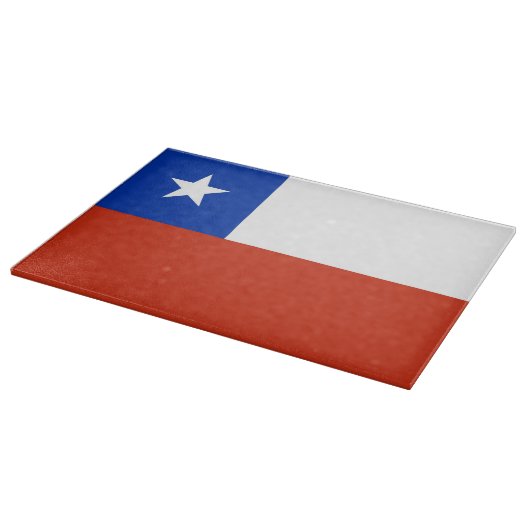 Glasspanplatte mit Chile Schneidebrett (Ecke)